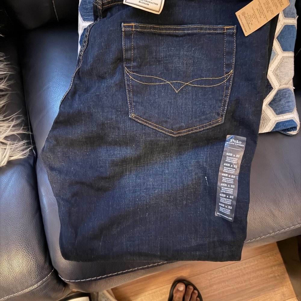 Polo by Ralph Lauren Men's Dark Blue Relaxed Jeans